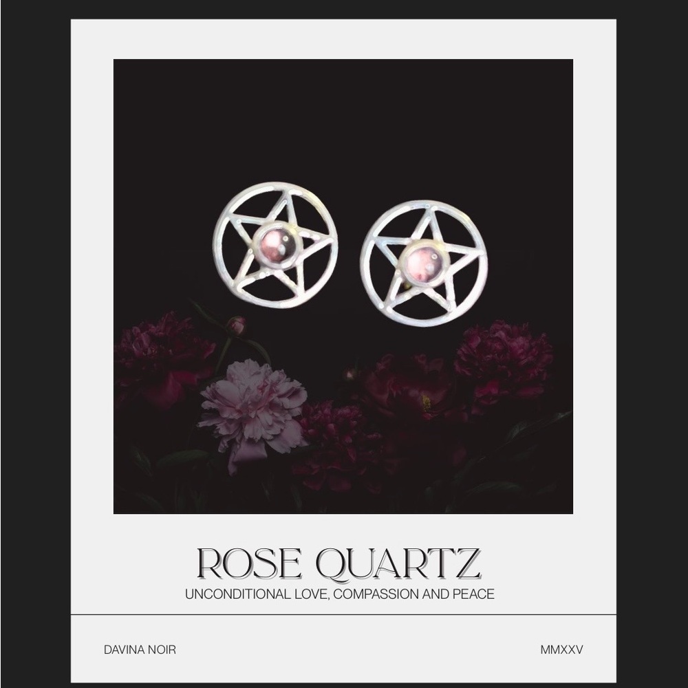 Rose Quartz 925 Sterling Silver Earrings